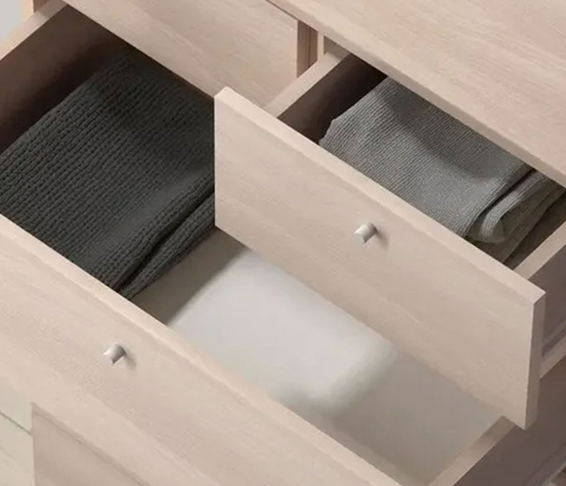 Комоды, Комод 70х40х116 см, Теви 6 ящиков