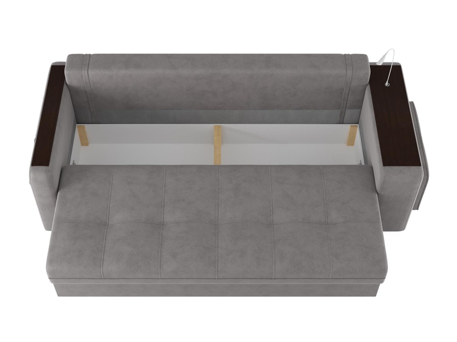 Диваны прямые, Диван-кровать прямой Smart 4 пантограф пуф справа Микрофибра