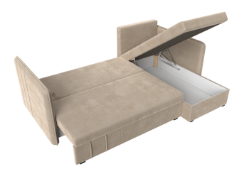 Диван угловой Слим универсальный угол, велюр