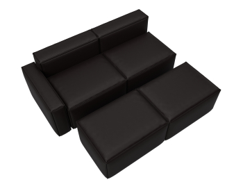 Диван угловой модульный Лига-063 угол левый, экокожа GRIFON