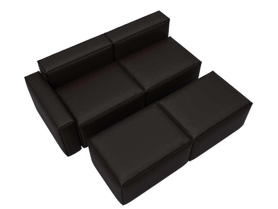 Диваны угловые в гостиную, Диван угловой модульный Лига-063 угол левый, экокожа GRIFON