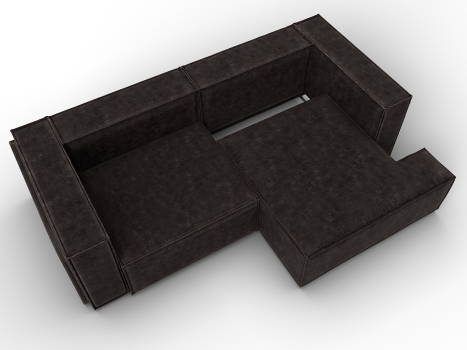 Диваны угловые в гостиную, Диван угловой Лига-061 угол правый, велюр BRUT