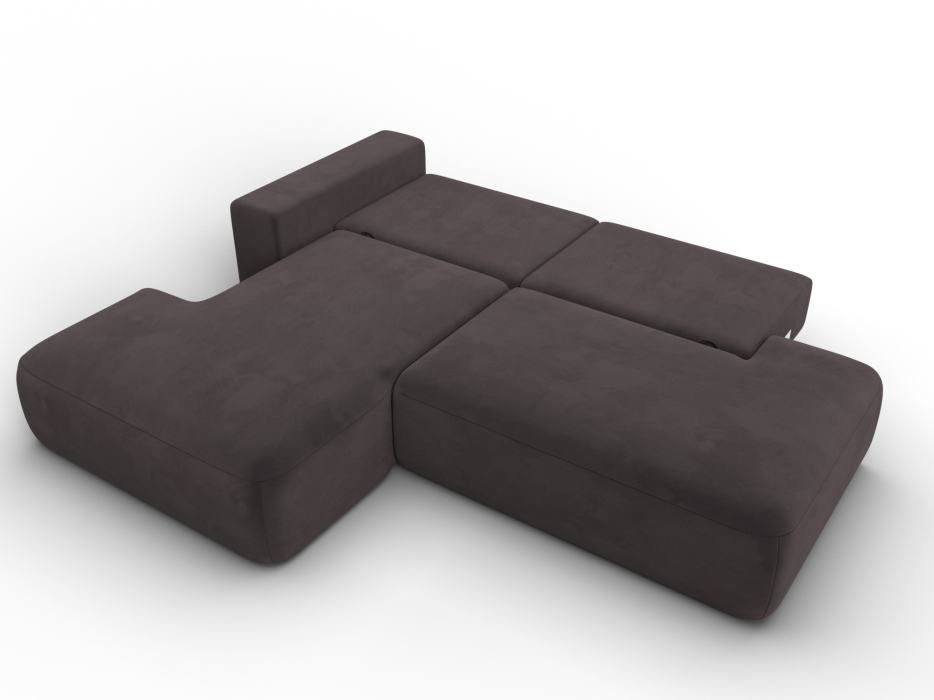 Диваны угловые в гостиную, Диван угловой Лига-036 НПБ Модерн левый угол, велюр