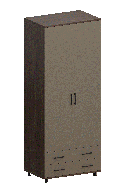 Шкафы двухстворчатые, Модульная система Грейс Шкаф ШК-5005  Гикори Джексон Темный