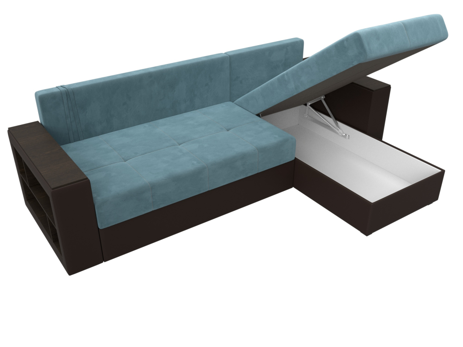 Диваны угловые в гостиную, Диван угловой Дубай Лайт угол универсальный, велюр/экокожа