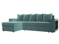 Диваны угловые в гостиную, Диван угловой Дубай Лайт, велюр, левый угол