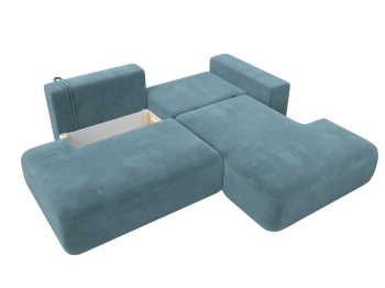 Диван угловой Лига-036 Модерн правый угол, велюр