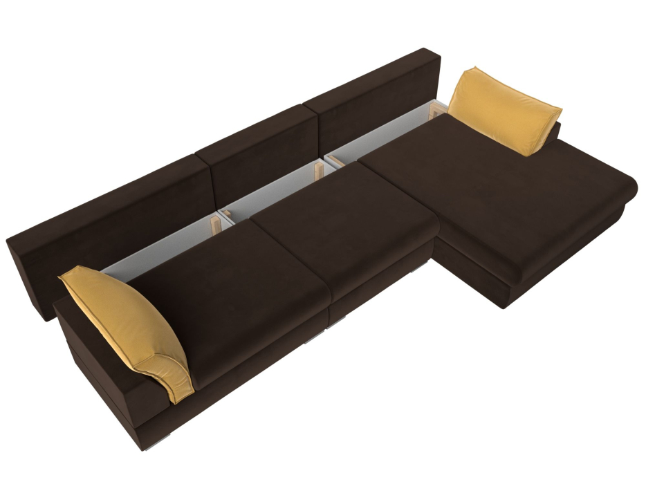 Диваны угловые в гостиную, Угловой диван Пекин Long угол правый, НПБ, микровельвет