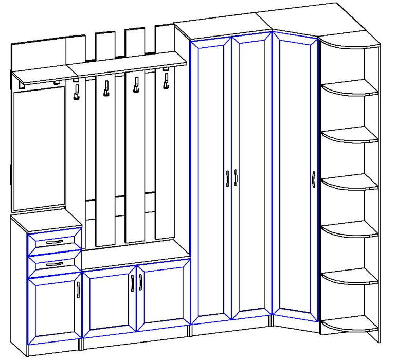 Прихожие, Композиция ГОРИЗОНТ Р-11