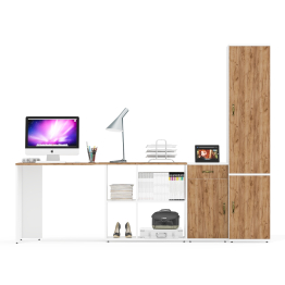 Уголок школьника Лидер-8 со столом-трансформером с тумбой с ящиком и пеналом МД 22Б