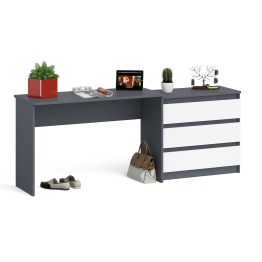 Стол письменный 1200 с комодом МК800 на три ящика