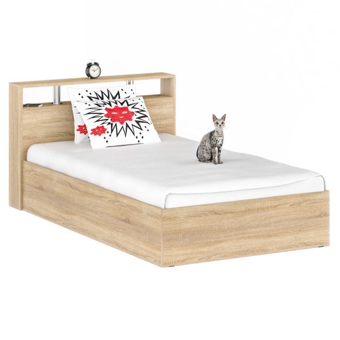 Спальные гарнитуры, Кровать Камелия 1200 с двумя прикроватными тумбами