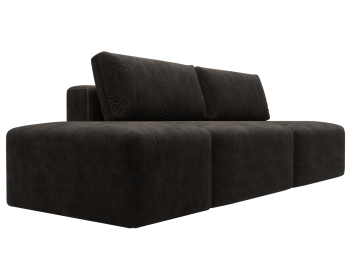 Диван прямой модульный с пуфом Лига-060 НПБ, велюр BRUT