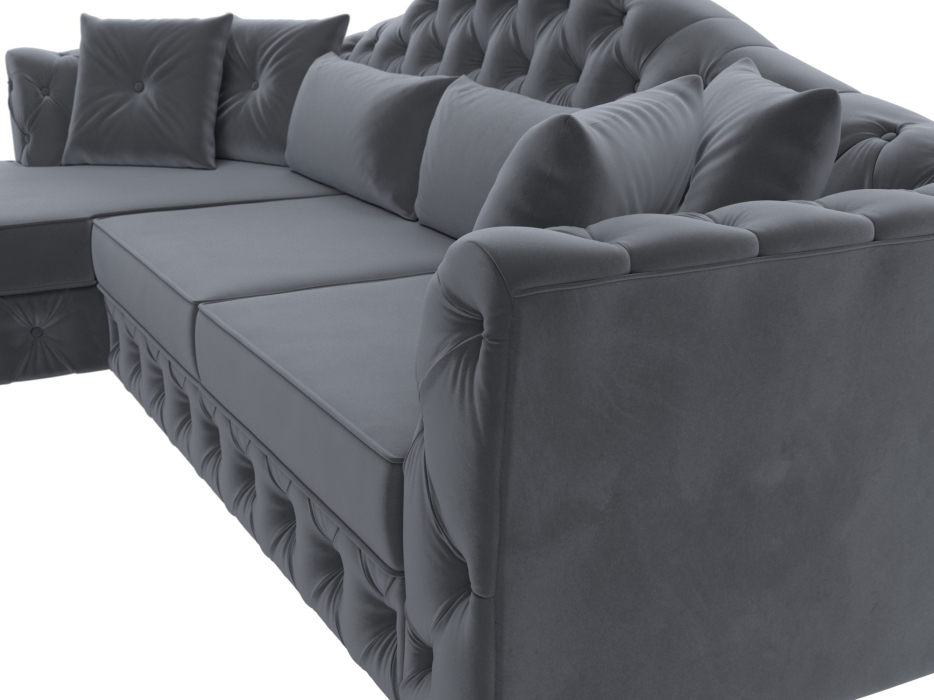 Диваны угловые в гостиную, Диван угловой Артис левый угол, велюр