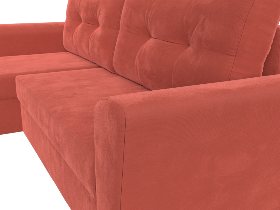 Диваны угловые в гостиную, Угловой диван Амстердам Лайт левый угол, микровельвет