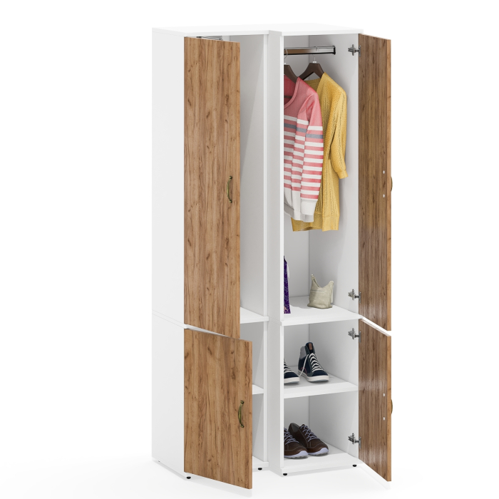 Для одежды, Шкаф узкий для одежды и пенал для одежды 23Б Лидер-8