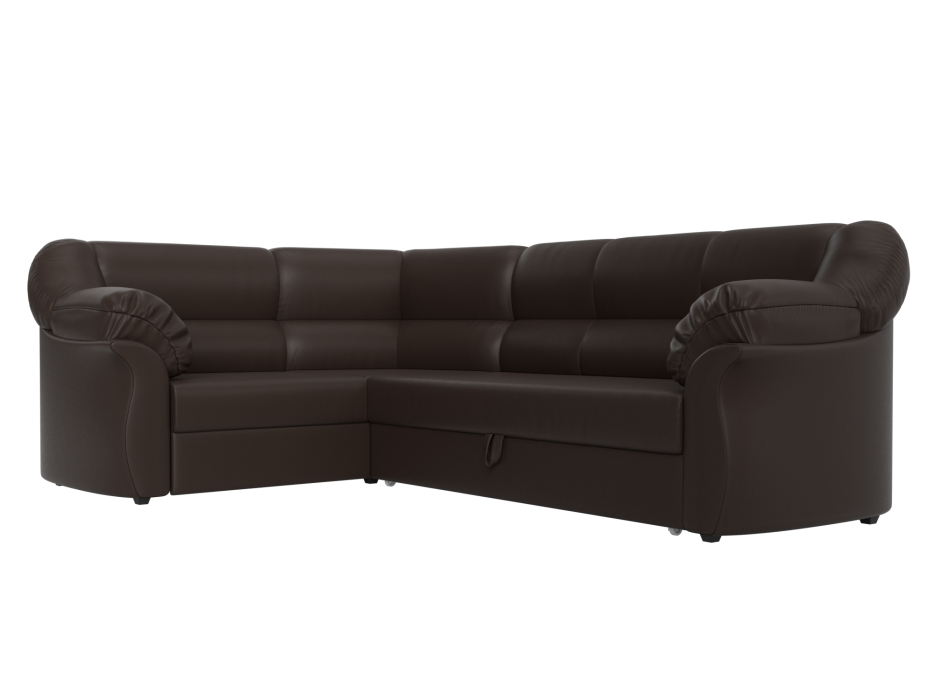 Диваны угловые в гостиную, Диван угловой Карнелла левый угол, экокожа