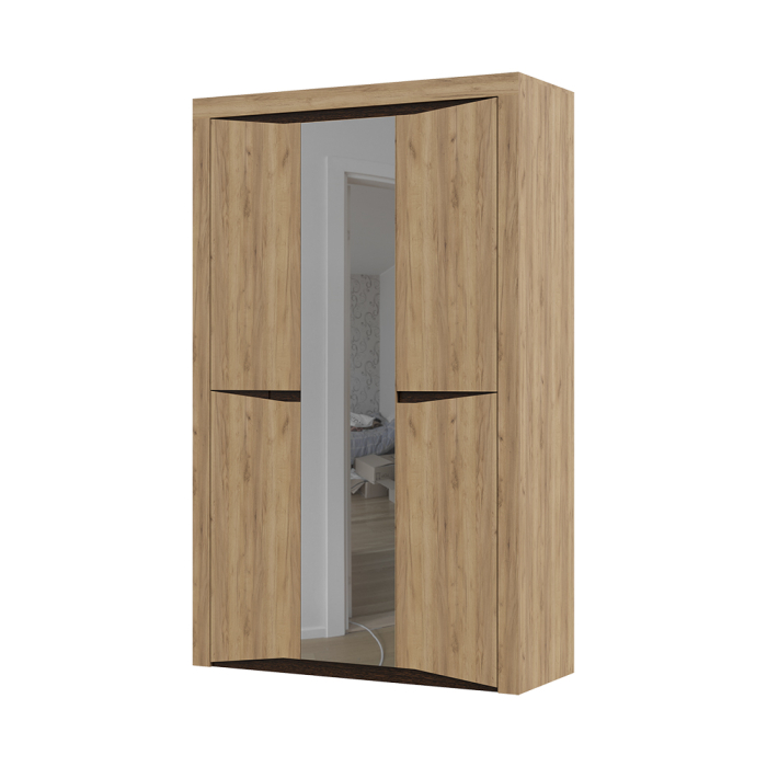 Шкафы распашные, Шкаф Паола 3-х ст. ШК 702 (1376х2200х532 мм)