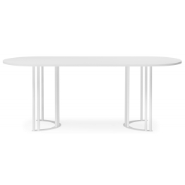 Стол Хьюго О 200 х 90 (белые ноги)