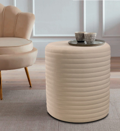 А-2ГС Пуф круглый горизонтальная стежка (без ножек)