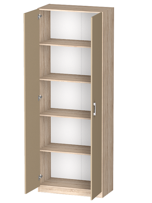 В спальню, Распашной шкаф Лайф с полками 80*40*215 Дуб сонома