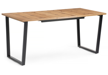 Стол деревянный раскладной Лота Лофт 120 22 мм (матовый черный)