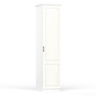 Шкафы одностворчатые, Шкаф-пенал с карнизом Ливерпуль 13.27 ясень ваниль/белый