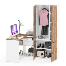 Платяной шкаф Лидер-8 и стол-трансформер