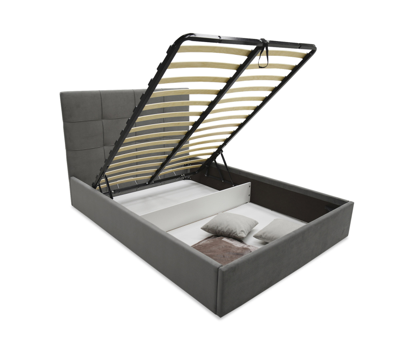 Мягкая кровать, Двуспальная кровать НАВИ 180х200, с подъемным механизмом, велюр