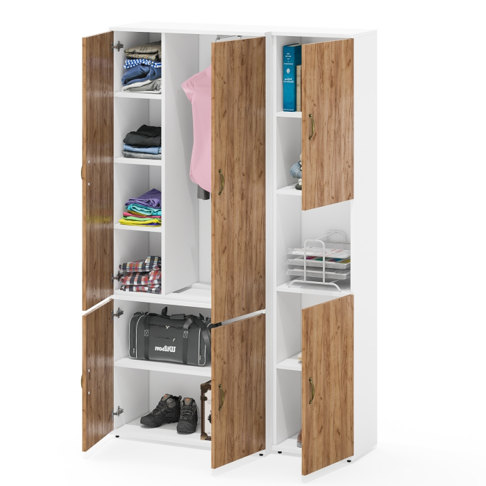 Для одежды, Шкаф для одежды широкий 20Б и пенал с нишей Лидер-8