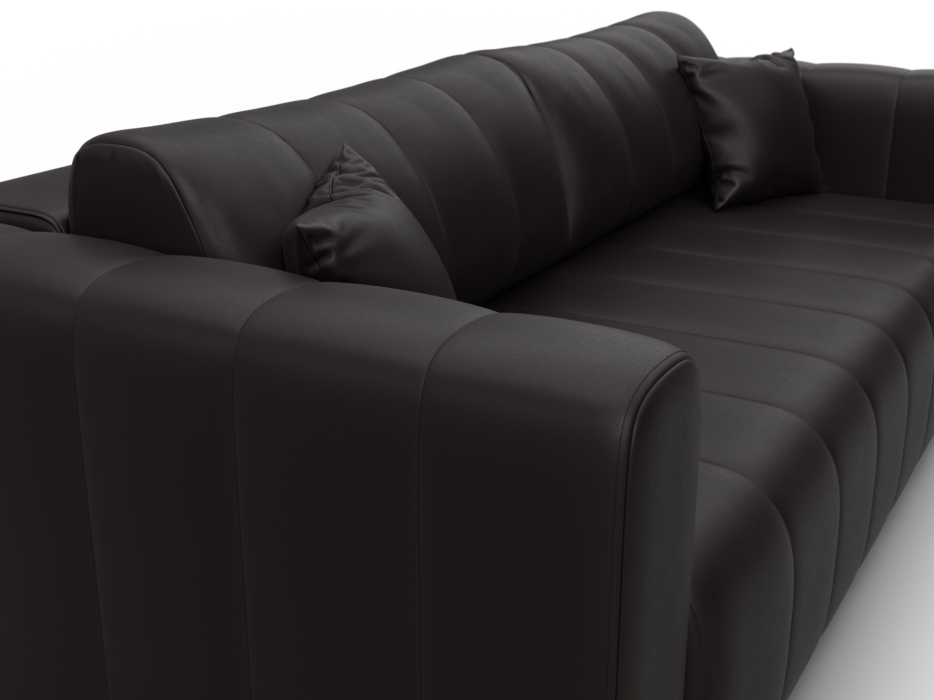 Диваны с ящиком для белья, Диван прямой Лига-062 НПБ, Экокожа GRIFON