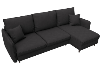 Диван угловой Лига-064 НПБ угол универсальный, замша JOLY