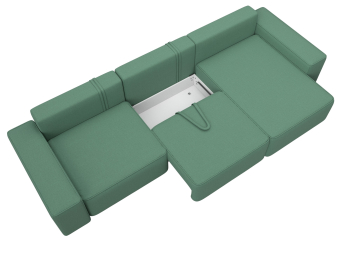 Диван угловой Лига-074 угол универсальный, рогожка Амур