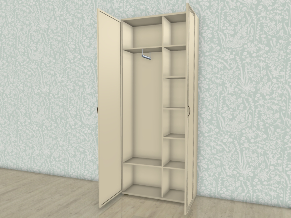 Шкафы двухстворчатые, Модульная система Карина Шкаф ШК-1033 с зеркалом