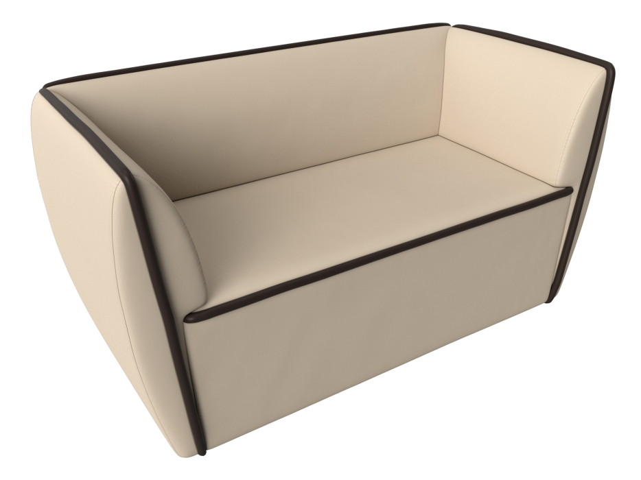 Дизайнерские диваны для гостиной, Прямой диван Бергамо 2-х местный, экокожа