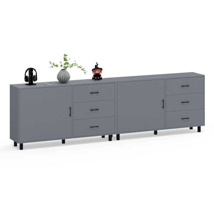 Комоды, Тумба-комод с двумя дверками и шестью ящиками 122-1504