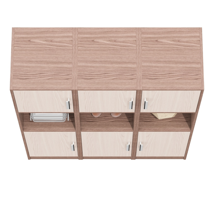 Шкафы двухстворчатые, Набор из трёх пеналов с нишей СК-9