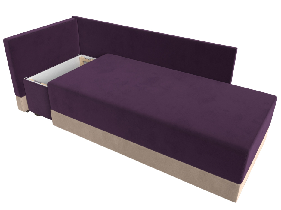 Кушетка диван, Кушетка Никас левая, велюр