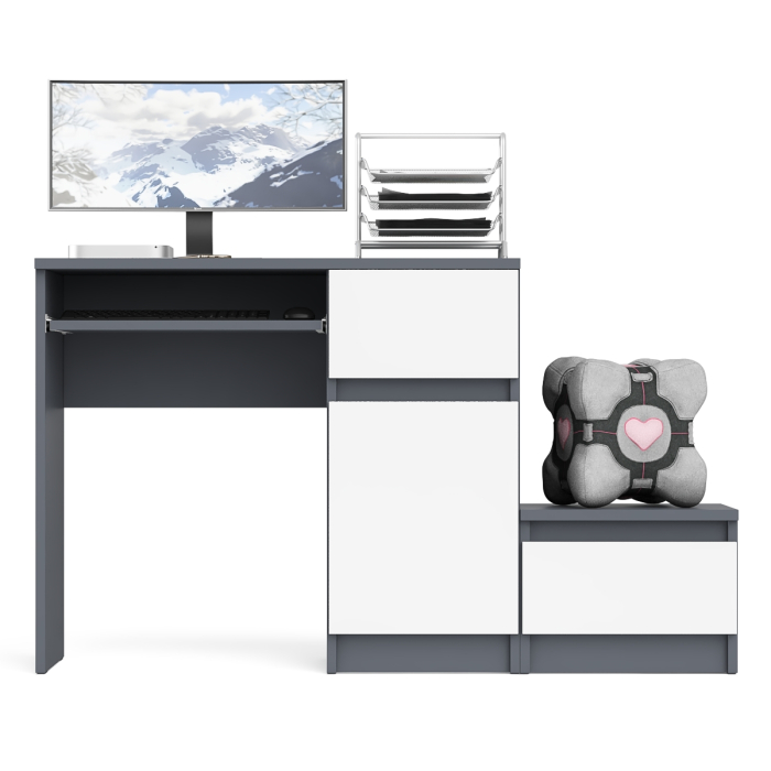 Прямые компьютерные столы, Компьютерный стол МС-1 правый с тумбой Мори