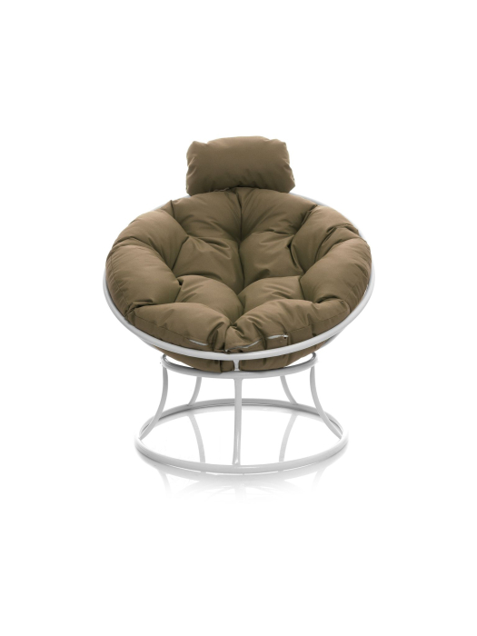 Кресла, Кресло ПАПАСАН мини без ротанга белое