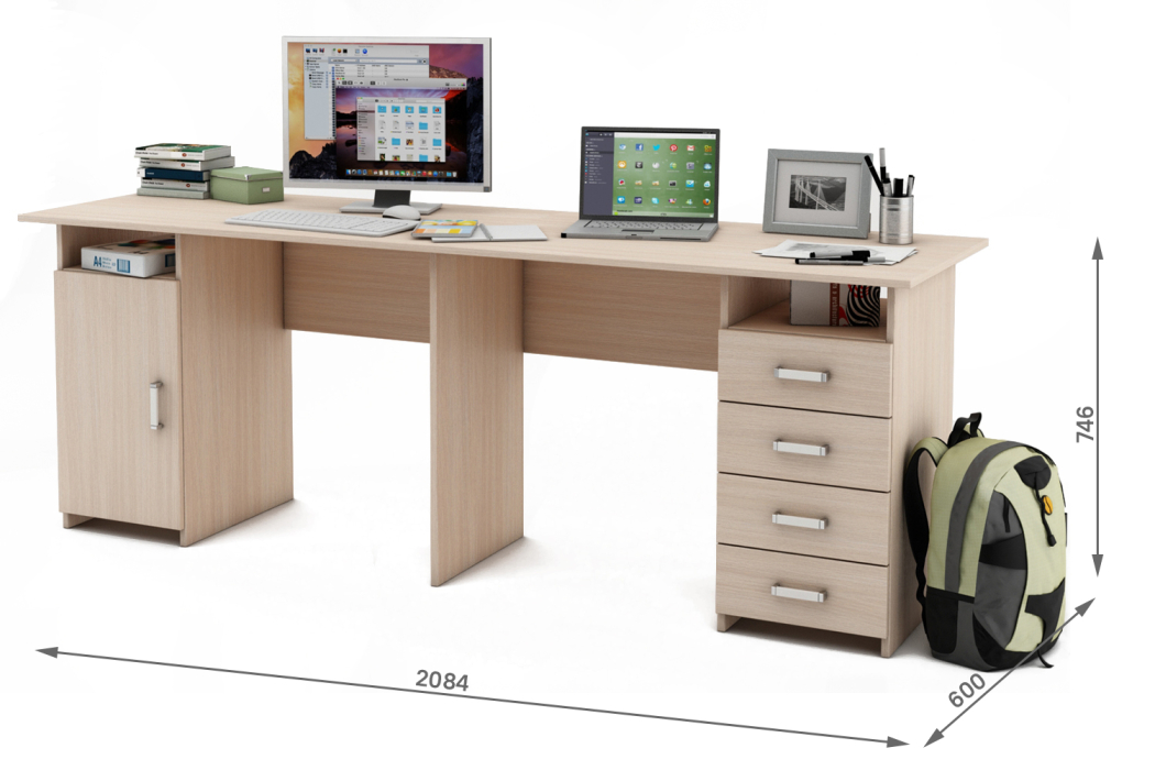 Прямые, Письменный стол Лайт-13