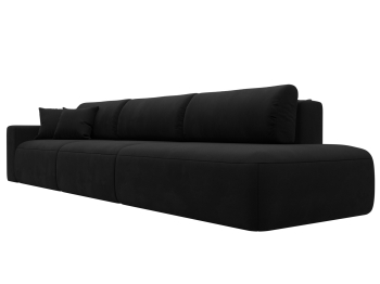 Диван прямой Лига-036 Модерн Лонг подлокотник слева, микровельвет