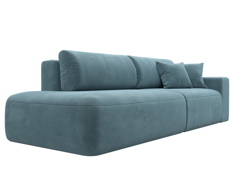 Диваны еврокнижки, Диван прямой Лига-036 Модерн подлокотник справа, велюр