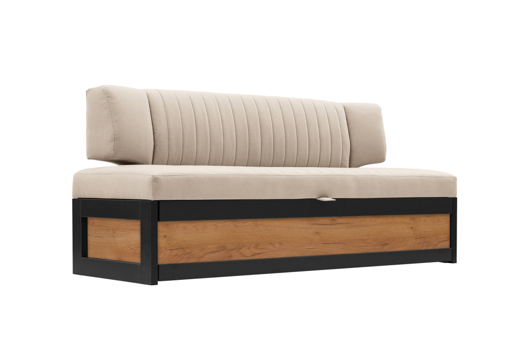 Диваны прямые кухонные, Прямой кухонный диван Парус 188 Дуб крафт золотой