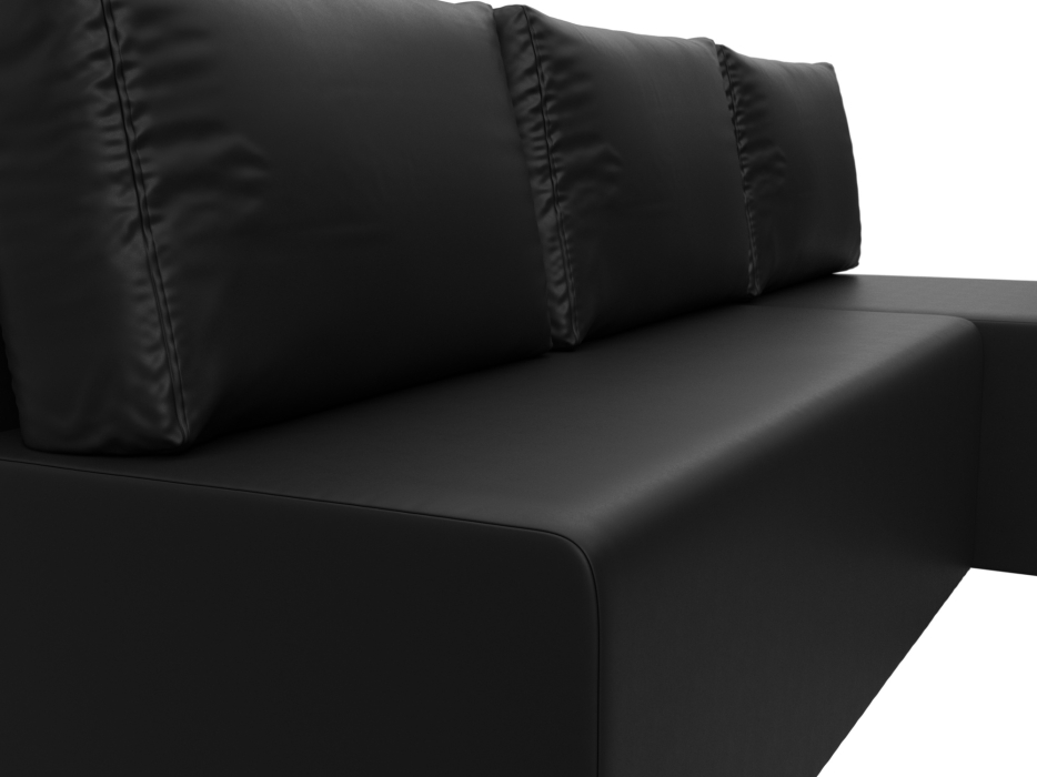 Диваны угловые в гостиную, Угловой диван Поло правый угол, экокожа