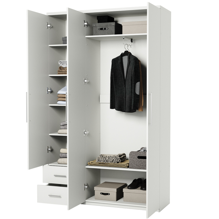 Для одежды, Шкаф трехдверный с зеркалом Комфорт МКЯ-32/1 120х45