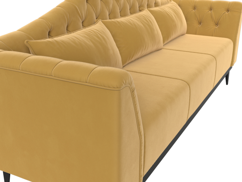 Дизайнерские диваны для гостиной, Прямой диван Флорида, Микровельвет