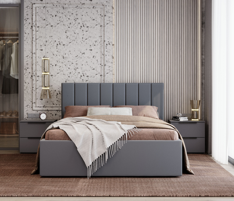 Мягкая кровать, Кровать Аурелия 1,2 с ПМ