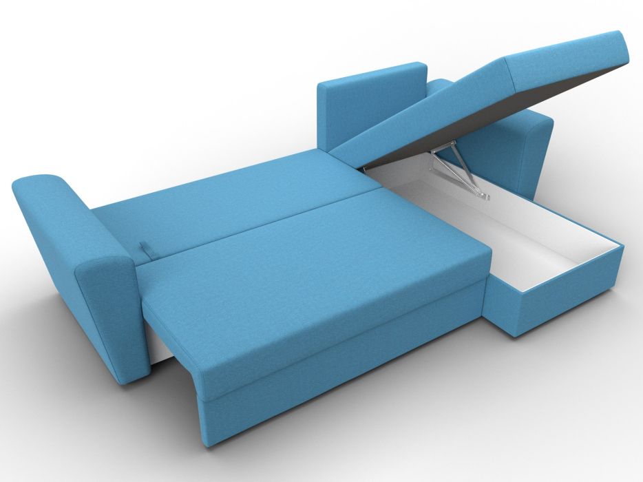 Диваны угловые в гостиную, Угловой диван Амстердам Лайт правый угол, рогожка Амур