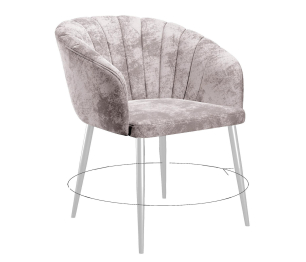 Стул DikLine 442 поворотный (ножки белые)